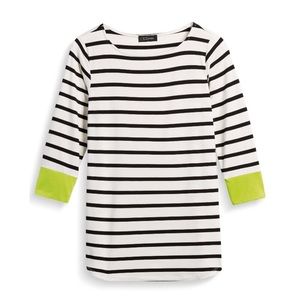 Pop color cuff knit top